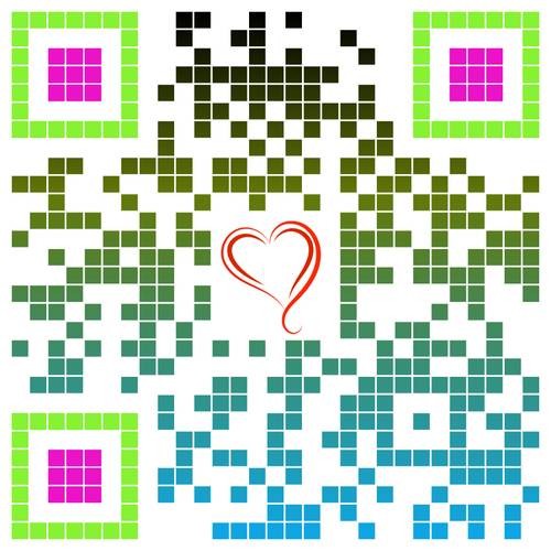 QR-Code mit Herz-Logo